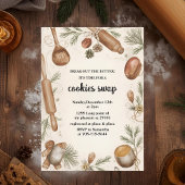 Rustic Holiday Cookie Swap | Cozy Baking Party Einladung