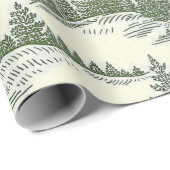 Rustic Holiday Eco-Friendly Tree Wrapping Paper Geschenkpapier (Rolleneckpunkt)