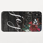 Rustic Holiday Floral Joy Case-Mate iPhone Hülle (Rückseite (Horizontal))