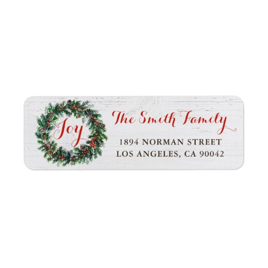 Rustic Holly Berries Weihnachtsansprache (Vorne)