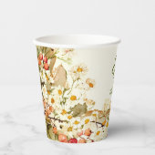 Rustic Holly Berry Christmas Pappbecher (Vorderseite)