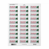 Rustic Holly Christmas Address Labels (Vorne)