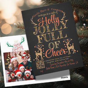 Rustic Holly Jolly Familienweihnachtsfest Foto Ein Postkarte
