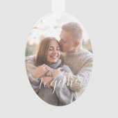 Rustic Holly Pine Together Mileston Custom Foto Ornament (Vorderseite)