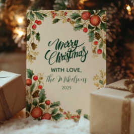 Rustic Holly Pomegranate Weihnachten