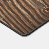 Rustic Holz Grain Foto Image Monogram Custom Schreibtischunterlage (Ecke)