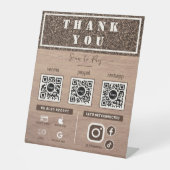 Rustic Holz Grain Vielen Dank, dass Sie Scan zu za Sockelschild (Vorderseite)