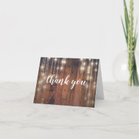 Rustic Holz String Lights Vielen Dank