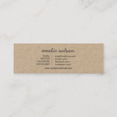 Rustic Homemade with Love Kraft Social Media Mini Visitenkarte (Rückseite)