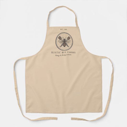 Rustic Honey Bee Beekeeper Apiary Schürze (Vorderseite)