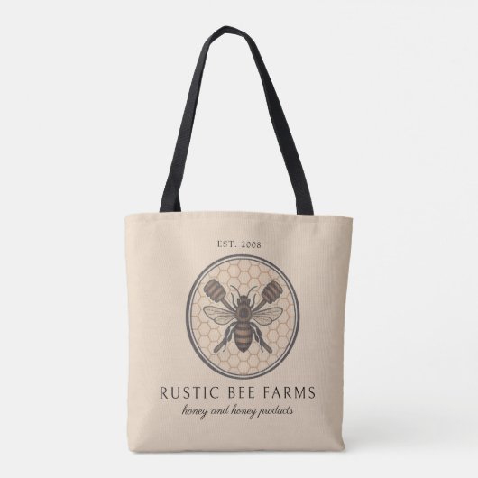 Rustic Honey Bee Beekeeper Apiary Tasche (Rückseite)