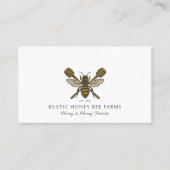Rustic Honey Bee Beekeeper Apiary Visitenkarte (Vorderseite)