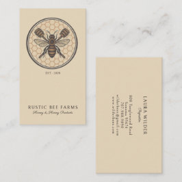 Rustic Honey Bee Beekeeper Apiary Visitenkarte