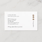 Rustic Honey Bee Logo Skincare Products Visitenkarte (Rückseite)