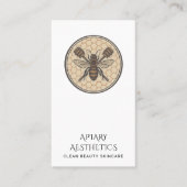Rustic Honey Bee Logo Skincare Products Visitenkarte (Vorderseite)