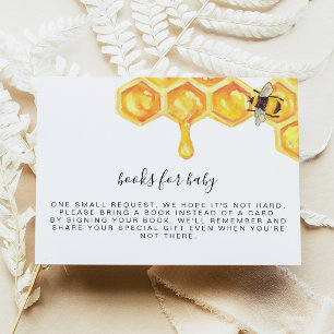 Rustic Honeycomb-Bienen-Bücher für Baby-Einlage Einladung