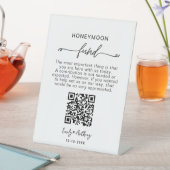 Rustic Honeymoon Fund QR Wishing Sockelschild (In Situ)
