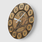 Rustic Hoopoe Bird Wall Clock  Große Wanduhr (Winkel)