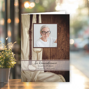 Rustic Horse Bit Satin Western Beerdigung Service Programm