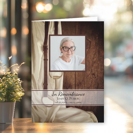 Rustic Horse Bit Satin Western Beerdigung Service Programm