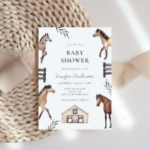 Rustic Horse Farm Baby Dusche Einladung
