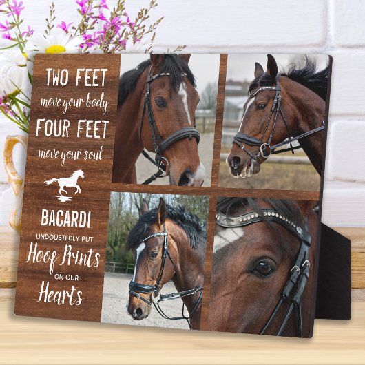 Rustic Horse Memorial Equine Fotolage Plaque Fotoplatte