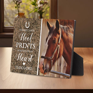 Rustic Horse Memorial - Foto von verlorenen Tieren Fotoplatte