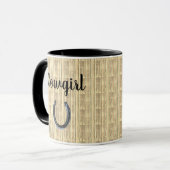 Rustic Horseshoe Lucky Cowgirl Tasse (Vorderseite Links)