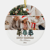 Rustic Howdy Christmas Western Cowboy Hat Keramik Ornament (Vorne)