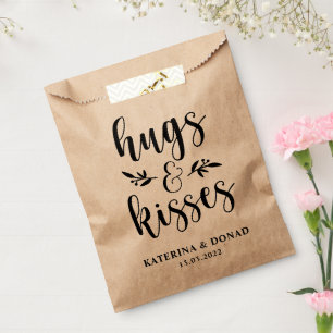 Rustic Hugs & Kisses Wedding BRAUTPARTY Geschenktütchen