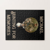 Rustic Hunter Deer Antler Memories Photo Puzzle (Horizontal)
