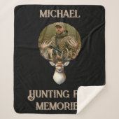 Rustic Hunter Deer Antler Memories Photo Sherpadecke (Vorderseite)