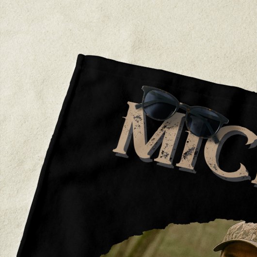 Rustic Hunter Deer Antler Outdoors Man Photo Strandtuch (Beispiel)