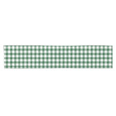 Rustic Hunter Green Gingham Buffalo Kariert Kurzer Tischläufer (Horizontal)