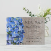 Rustic Hydrangea Bridal Dusche Einladungen (Stehend Vorderseite)
