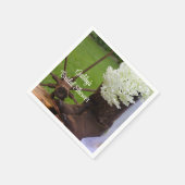 Rustic Hydrangea und Cowboy Boots Brautparty Serviette (Ecke)
