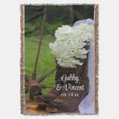 Rustic Hydrangea und Cowboy Boots Western Wedding Decke (Vorderseite Vertikal)