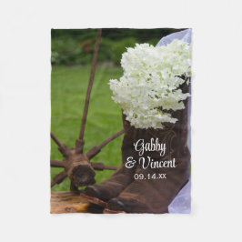 Rustic Hydrangea und Cowboy Boots Western Wedding Fleecedecke