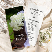 Rustic Hydrangea und Cowboy Boots Western Wedding Programm
