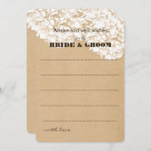 Rustic Hydrangeas Floral Wedding Advice Hinweiskarte (Vorne/Hinten)