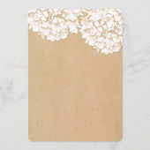Rustic Hydrangeas Floral Wedding Advice Hinweiskarte (Rückseite)