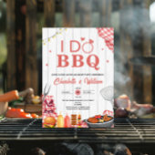 Rustic i Do BBQ Plaid Engagement Party Einladung