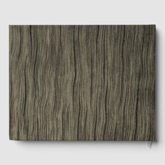 Rustic Imitats Gold Look Matrimone Gästebuch (Rückseite)