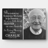 Rustic in loving memory Foto Remembrance Fotoplatte (Vorderseite)