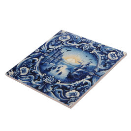 Rustic Indigo River Azulejos Fliese