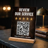 Rustic Industrial QR-Code-Überprüfung und Feedback Acrylschild