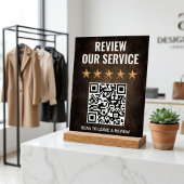 Rustic Industrial QR-Code-Überprüfung und Feedback Acrylschild