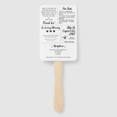 Rustic Infographic Fun Program Fächer (Rückseite)