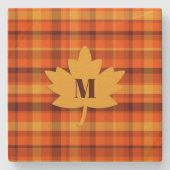 Rustic Initial Fall Colors  Steinuntersetzer (Vorderseite)