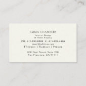 Rustic Interior Designer Home Stager Visitenkarte (Rückseite)